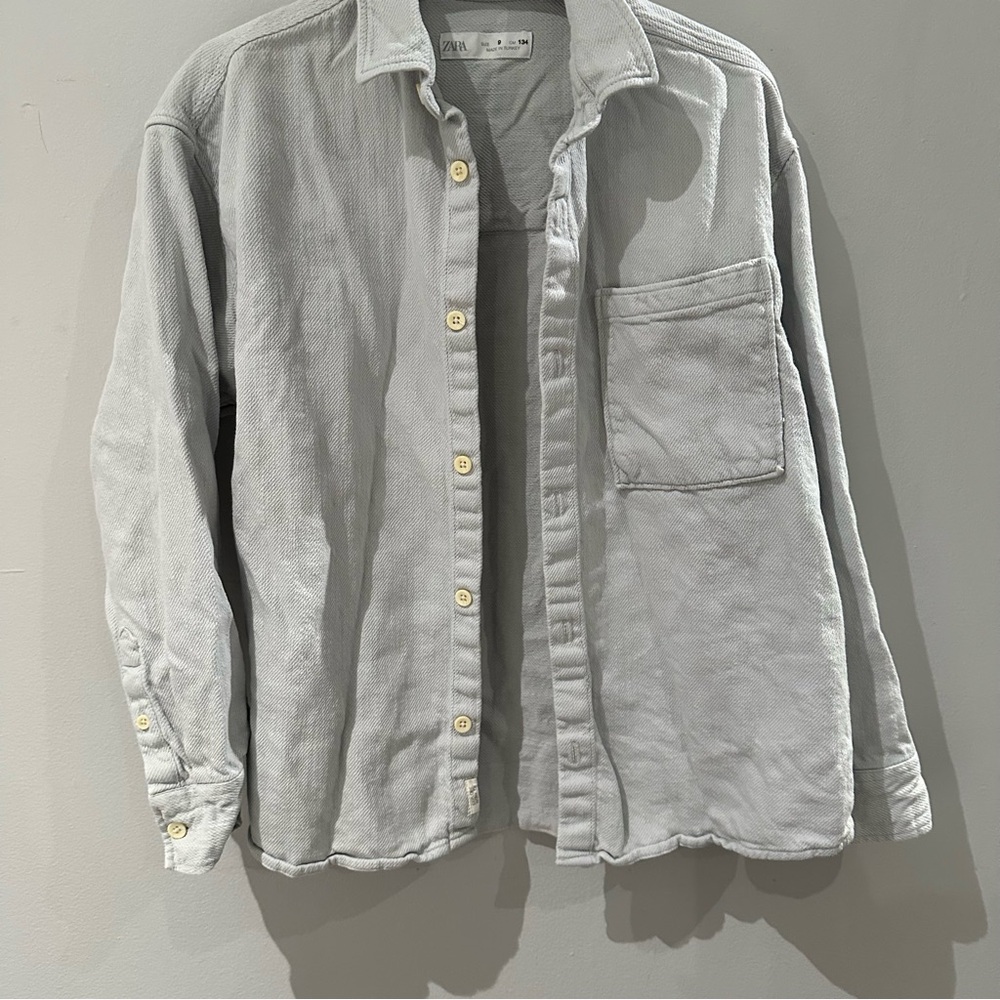 Zara lids Light Gray Button-Up Shirt